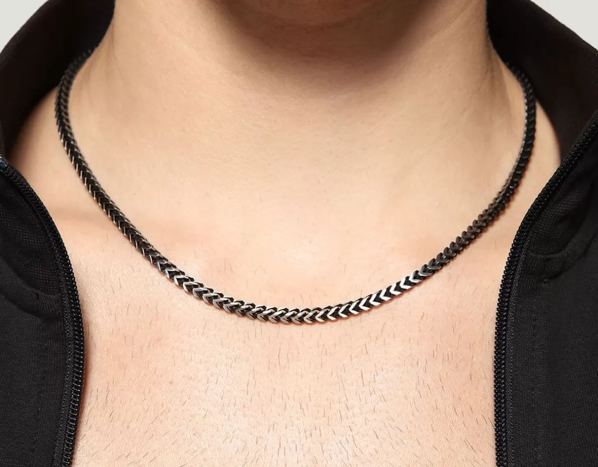 Bikkembergs Men'S Necklace With Vintage Look And Diamond 273 New